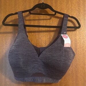 Cacique Heathered Purple No Wire Sports Bra